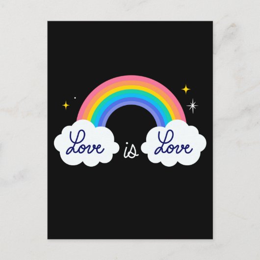 愛は愛である。LGBT+プライド。虹 ポストカード (正面)