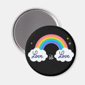 愛は愛である。LGBT+プライド。虹 マグネット (正面/裏面)