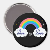 愛は愛である。LGBT+プライド。虹 マグネット (正面/裏面)