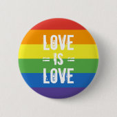 愛は愛です-平等の虹の旗を愛して下さい 缶バッジ (正面)