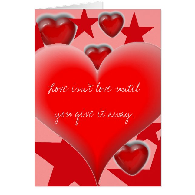 愛は愛ではない愛は与えあなたの愛遠くにだ。 (正面)