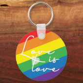 愛は愛のキーチェーンであり、クリスチャンのプライドを肯定 キーホルダー (正面)