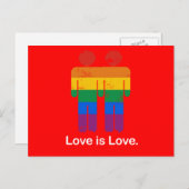 愛は愛のゲイカップル ポストカード (正面/裏面)