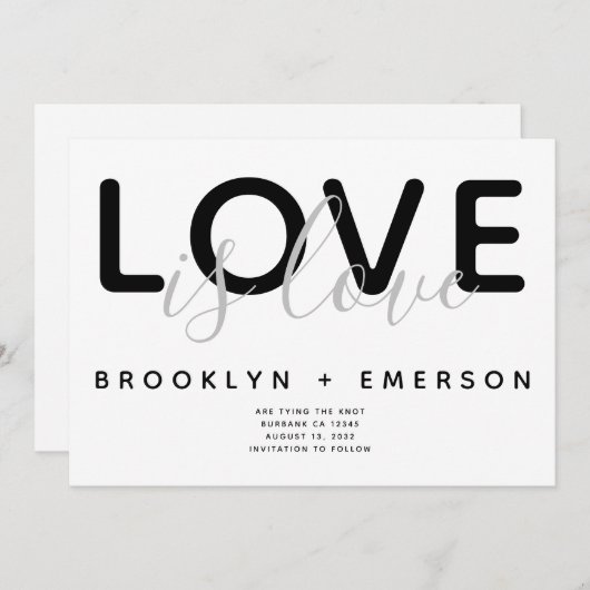 愛は愛のゲイ結婚式の日付を保存 セーブザデート (正面/裏面)