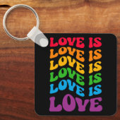 愛は愛のゲイLGBT キーホルダー (正面)