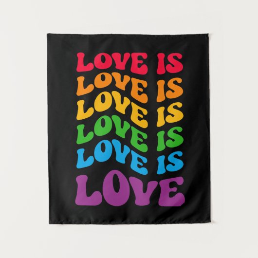 愛は愛のゲイLGBT タペストリー (正面)