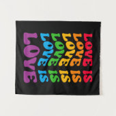 愛は愛のゲイLGBT タペストリー (正面(横))