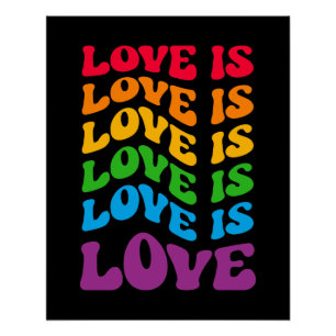 愛は愛のゲイLGBT ポスター