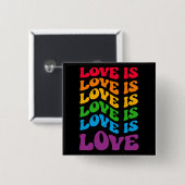 愛は愛のゲイLGBT 缶バッジ (正面&裏面)