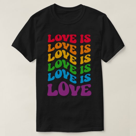 愛は愛のゲイLGBT Tシャツ (デザイン正面)
