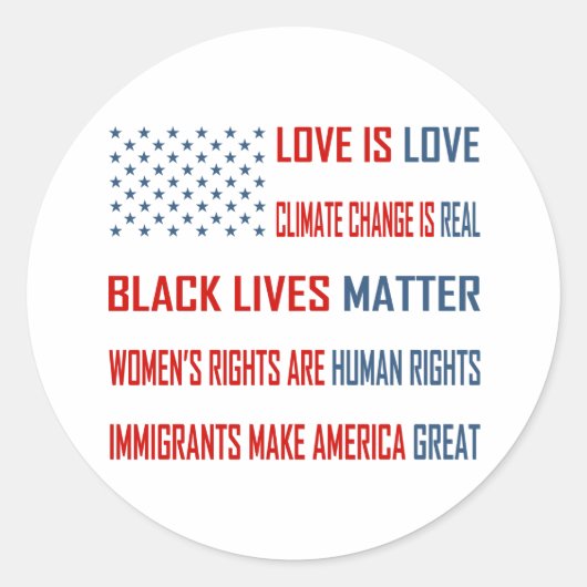 愛は愛のステッカー ラウンドシール (正面)