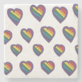 愛は愛のハート ストーンコースター (正面)
