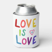 愛は愛のプライドかわいいカラフルおもしろい虹 缶クーラー (缶正面)
