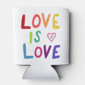 愛は愛のプライドかわいいカラフルおもしろい虹 缶クーラー (裏面)