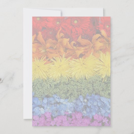 愛は愛のプライドフローラ日付カードを保存 招待状 (裏面)