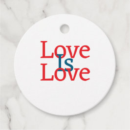 愛は愛のプライドレッドブルー6月LGBTQシンプル文字 フェイバータグ