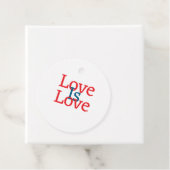 愛は愛のプライドレッドブルー6月LGBTQシンプル文字 フェイバータグ (インサイチュ)