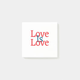 愛は愛のプライドレッドブルー6月LGBTQシンプル文字 ポストイット