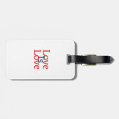 愛は愛のプライドレッドブルー6月LGBTQシンプル文字 ラゲッジタグ (裏面横)