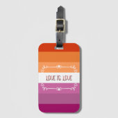 愛は愛のプライド月荷物タグ ラゲッジタグ (正面縦)