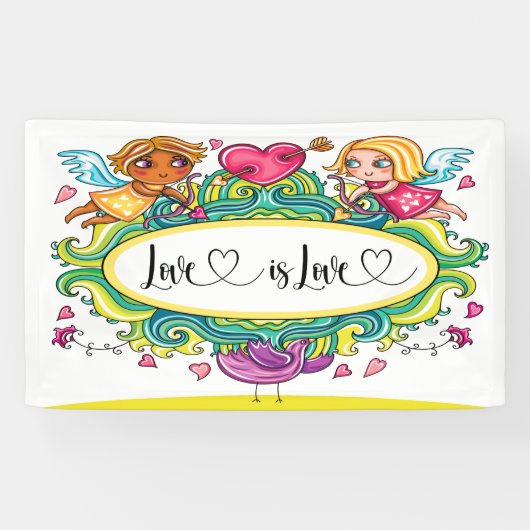 愛は愛の旗 横断幕 (横)