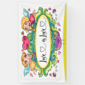 愛は愛の旗 横断幕 (縦)