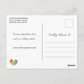 愛は愛の水の色のハートLGBT日付を保存 ポストカード (裏面)