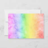 愛は愛の水の色レインボー結婚のqrコード 出欠カード (裏面)