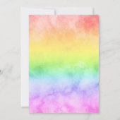 愛は愛の水の色raimbow写真ゲイ結婚の 招待状 (裏面)