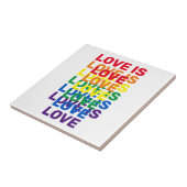 愛は愛の虹のモダンタイポグラフィパターン タイル (側面)