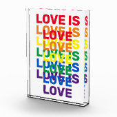 愛は愛の虹のモダンタイポグラフィパターン フォトブロック (右)