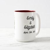 愛は愛の記念日のカスタマイズが結婚可能 ツートーンマグカップ (正面右)