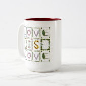 愛は愛の記念日のカスタマイズが結婚可能 ツートーンマグカップ (正面左)