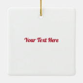 愛は愛の赤いハート セラミックオーナメント (裏面)