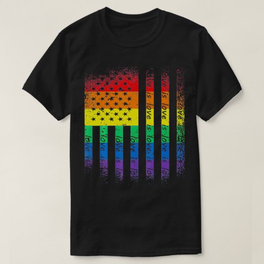 愛は愛の6月動揺して虹LGBTプライドg Tシャツ (デザイン正面)