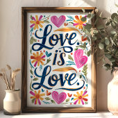 愛は愛カラフルLGBTQウォールアート ポスター
