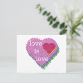 愛は愛ハートの郵便はがきです ポストカード (スタンド正面)