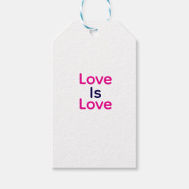 愛は愛ピンク紫のカラフルプライドLGBTQゲイ ギフトタグ