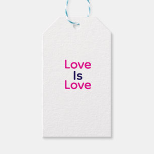 愛は愛ピンク紫のカラフルプライドLGBTQゲイ ギフトタグ