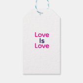 愛は愛ピンク紫のカラフルプライドLGBTQゲイ ギフトタグ (裏面)