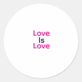 愛は愛ピンク紫のカラフルプライドLGBTQゲイ ラウンドシール