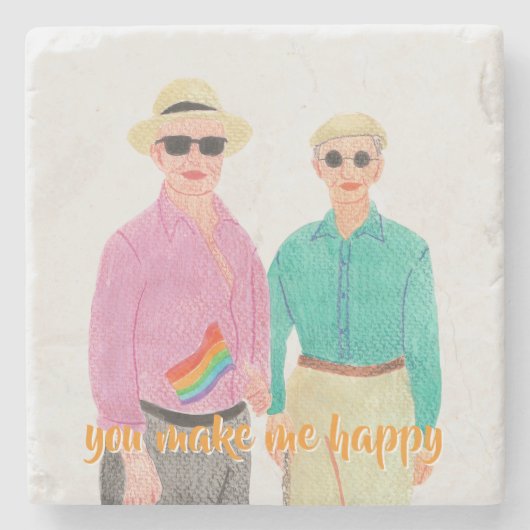 愛は愛プライドバレンタインデー ストーンコースター (正面)