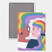 愛は愛プライドバレンタインデー マグネット (正面/裏面)