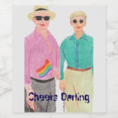 愛は愛プライドバレンタインデー ワインラベル (シングルラベル)