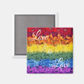 愛は愛プライド花2インチ角磁石 マグネット (正面/裏面)