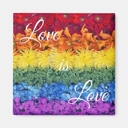 愛は愛プライド花2インチ角磁石 マグネット (正面)