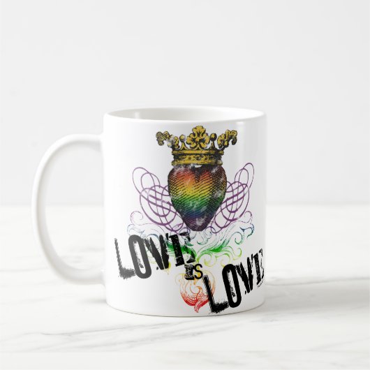 愛は愛マグです コーヒーマグカップ (左)