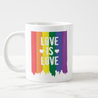 愛は愛レインボーゲイプライドLGBT ジャンボコーヒーマグカップ