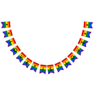 愛は愛レインボーフラッグLGBTプライド結婚披露宴 バンティングフラッグ