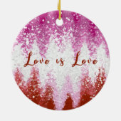 愛は愛レズビアンプライド国旗の色LGBT セラミックオーナメント (裏面)